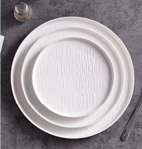 Assiette de service moderne en porcelaine blanche à rebord haut, compatible micro-ondes, pour steak, style <span class=keywords><strong>japonais</strong></span>, pour <span class=keywords><strong>restaurant</strong></span> - Product Image 2