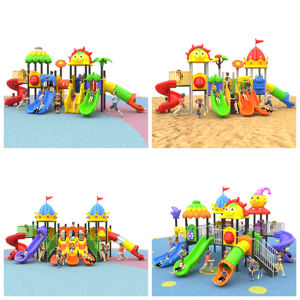 Ngoài trời đầy màu sắc nhựa trượt phiêu lưu công viên giải trí cơ sở trẻ em sân chơi ngoài trời thiết bị trường học cho trẻ em - Product Image 3