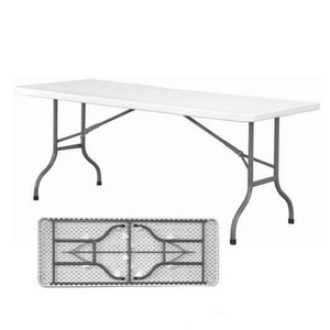 HDPE Outdoor Plastic Mesa Plegable 6ft Dining Foldable Table Banquet Party Picnic Camping Folding Table and Chair for Events