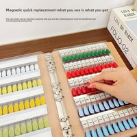 Visualiseur professionnel de vernis à ongles acrylique double face coloré, nouveau design, boîte d'échantillons magnétique, 120/180/240 échantillons
