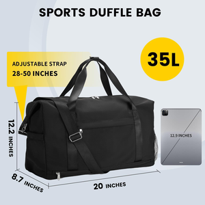 Túi đựng đồ du lịch Oxford nhẹ, dành cho nữ, dung tích lớn, thiết kế chống thấm nước, dùng để đựng quần áo cuối tuần - Product Image 6