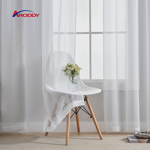 ARODDY Tenda in Poliestere Elegante a Tinta Unita con Design a Massima Circolazione d'Aria, Tessuto Trasparente, 132x244 cm, <span class=keywords><strong>per</strong></span> <span class=keywords><strong>Sala</strong></span> - Product Image 1