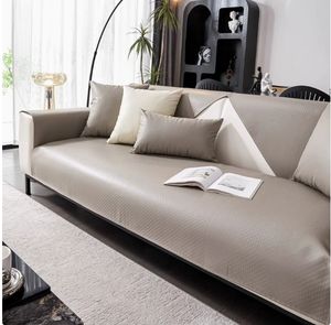 <span class=keywords><strong>Funda</strong></span> Protectora para <span class=keywords><strong>Sofá</strong></span> YongHo Moderna, Beige, de Tres Plazas, de Cuero Suave, Antideslizante, Antipilling, Antiarrugas, Resistente a Desgarros, para Perros y Gatos - Product Image 2