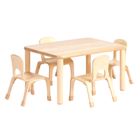 Bureaux et chaises d'apprentissage en bois pour enfants, salle de jeux pour la maternelle pour enfants, ensemble de meubles de table d'activité