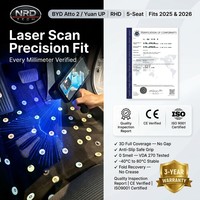 Tapis de sol TPE pour BYD Atto 2 Yuan up EV 2025, NRD TECH OEM, conduite à droite, 5 places, imperméables, bords surélevés 3D, garantie 3 ans, accessoires automobiles