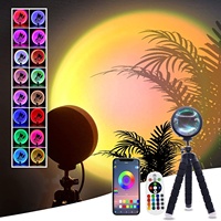 Nouvelle lampe de projection arc-en-ciel led lampe de coucher de soleil ins style lampe de projection de poulpe
