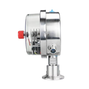 Dễ dàng cài đặt Bảng điều khiển 0-230 PSI màng loại mặt bích đo áp suất dưới gắn điện liên hệ đo áp suất - Product Image 2