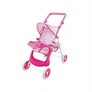 Poussette Baby Chic 62x33x14 Cm pliable rose pour poupées - Product Image 2