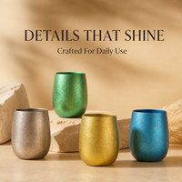 Tasse en titane avec finition cristal colorée pour thé, café, bureau et activités de plein air – Logo personnalisé, vente en gros pour marque privée et en vrac