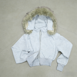 เสื้อฮู้ดดี้มีซิปสไตล์วินเทจ ขนเฟอร์เทียม น้ำหนักมาก พร้อมโลโก้สั่งทำสุดเทรนดี้ สำหรับผู้ชายและผู้หญิง - Product Image 4