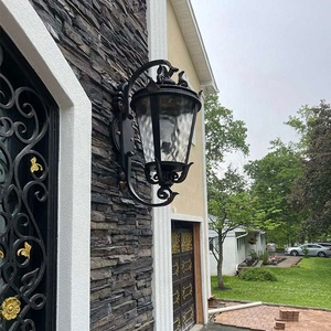 Casa <strong>Marseille</strong> Traditional Outdoor Post Light Textured Black or Brown Street Lantern with Clear <strong>Glass</strong> or Matte - Product Image 3