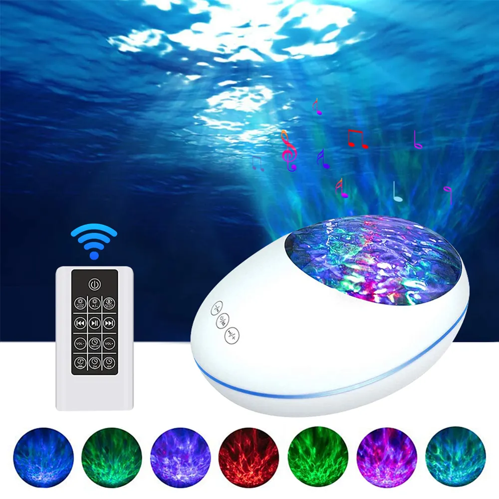 LED Starry Night Light Projector Galaxy Ocean Star Sky Nebula Lamp for Kids Holiday Gift Electric Room 40 Switch 8 Modes V5.0 2W