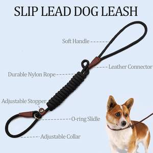 Laisse de chien, corde antidérapante, Nylon imperméable, laisse de chien sans traction, laisses d'entraînement pour chiens moyens, grands et petits - Product Image 3