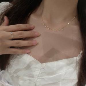 Collar con Colgante de Osito de Peluche con Letras de Diamantes Microincrustados en Plata de Ley S925 Chapada en Oro de 18K, Colgantes de Diamantes para Clavícula - Product Image 2