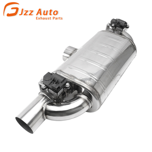 Tubo di Scarico a T con Ingresso 63mm, Doppia Uscita 63mm, Corpo 235x135mm, Lunghezza Totale 770mm, Silenziatore con Valvola Elettrica per Auto - Product Image 4
