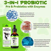 Suppléments liquides probiotiques naturels à base de citrouille pour la digestion et le soutien immunitaire, 60 ml, sans danger pour les chats et les chiens, directement de l'usine