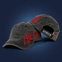 Casquette de baseball rétro en denim délavé avec logo personnalisé, impression numérique, broderie 3D, 6 panneaux