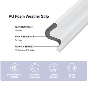 Aislamiento de Espuma para Puertas, Ahorro de Energía, Fácil de Instalar, para Puertas Corredizas de Aluminio - Product Image 2
