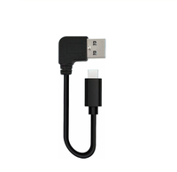 Adaptor USB Tipe C 3.0, 90 derajat USB a 3.0 ke Tipe C 0.2 pengisian cepat 6A/5A kabel USB pengisi daya sudut kiri panjang M dengan jaket PVC