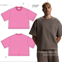 Camiseta Personalizada OEM de Alta Calidad, 250 g/m², 100% Algodón, Corte Holgado, Cuello Redondo, Estilo Urbano para Hombre