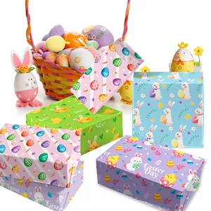 WZ009 부활절 날 포장지 시트 부활절 파티 용품 토끼 계란 디자인 선물 포장지