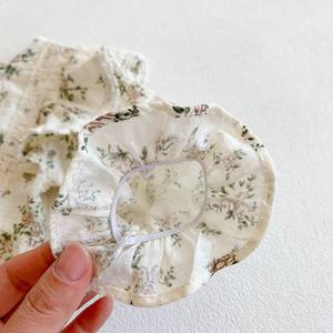 OEM-<span class=keywords><strong>ropa</strong></span> para bebés, monos florales para niñas pequeñas, mono infantil con gorro <span class=keywords><strong>de</strong></span> encaje, prendas <span class=keywords><strong>de</strong></span> vestir exteriores para bebés, 2022 - Product Image 6