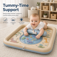 Tapis aquatique sensoriel pour bébés avec cadre gonflable en PVC, fenêtre centrale scellée et coussin amovible pour programmes de vente au détail personnalisés