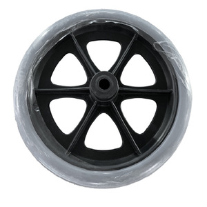 Roues pivotantes standard en PVC de 8 pouces avec roulements et pneus pleins pour accessoires de fauteuil roulant - Product Image 3