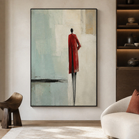 Peinture sur toile abstraite cercle bleu sarcelle et orange, lignes noires audacieuses, géométrique impasto, art mural pour décoration de salon moderne