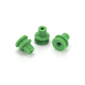 8302 Tappo di tenuta monofilo in silicone verde per connettore di cablaggio automobilistico - Product Image 1