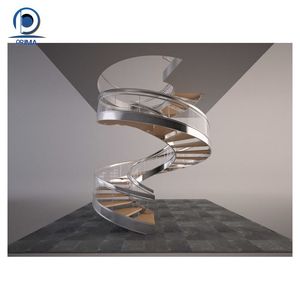 Trong nhà Retro cong cầu thang với tùy chỉnh cong cầu thang thiết kế bằng gỗ bước Oak cầu thang - Product Image 3