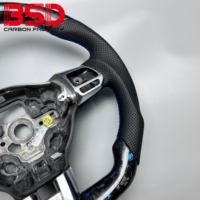 Carbono BSD para Amarok R-line, volante de fibra de carbono forjado Real personalizado para coche modificado