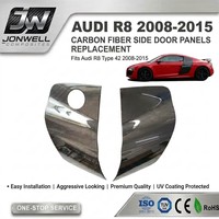 Panel Pintu Samping Serat Karbon Pengganti Bilah Samping untuk Audi R8 Gen1 2008-2015