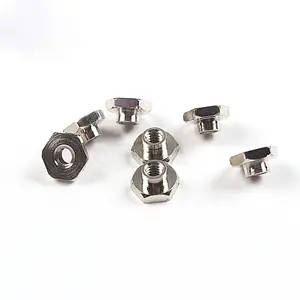 customized standard non-standard Brass C3604 nickel plated copper bronze Threaded Hex Insert Nut for plastic