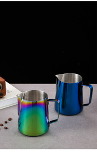 Modern Minimalism Design 304 Stainless Steel Flower Jar Coffee Milk <b>Cups</b> Hand-Made Milk Bubble <b>Cup</b> Coffee Supplies Set - Product Image 4