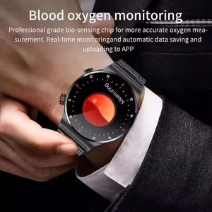 Smartwatch QW33 da <span class=keywords><strong>Uomo</strong></span> con Touchscreen Completo, Impermeabile, Fitness Tracker, Monitoraggio del Sonno, Fotocamera, Cinturino in Acciaio - Compatibile con iOS e Android - Product Image 3