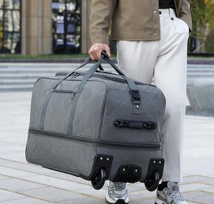 High Quality Large Quality Wheeled Luggage <b>Bag</b> Durable <b>Tote</b> <b>Bag</b> with Shoulder Strap for Air Travel Rolling Duffel - Product Image 3