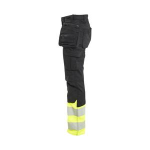 BLAKLADER - 703011499933D19 Women's hi-vis <b>trousers</b> <b>stretch</b> <b>Black</b>/Yellow - EAN 7330509958476 HI-VIS WORKWEAR - Product Image 4