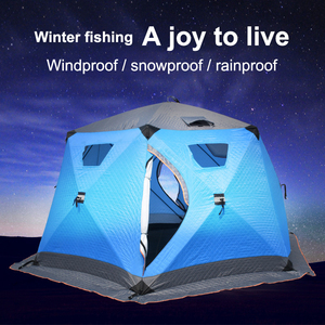 เต็นท์แคมป์ปิ้งแบบเปิดได้ เต็นท์ตกปลาน้ำแข็ง เต็นท์ผ้าฝ้ายหนาพิเศษสำหรับกิจกรรมกลางแจ้ง ป้องกันความหนาวและลม เต็นท์ตกปลาสำหรับฤดูหนาว - Product Image 4