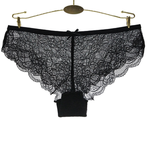 Wholesale Full Floral Lace Women <strong>Panties</strong> Mid Rise <strong>Tiny</strong> Bow Trim Slim Sexy Daily Lingerie Ready To Ship M-L-XL-XXL - Product Image 2