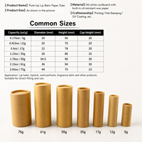 Emballages de bâtonnets de déodorant en carton biodégradable, blanc, noir, brun, papier kraft, emballage de tube de baume à lèvres