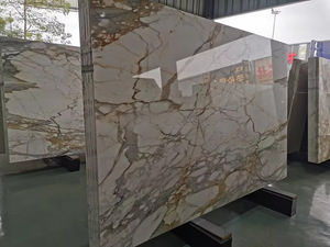 Marbre blanc Calacatta Gold Italie Borghini Paonazzo Calcutta Carrara avec des veines dorées/oranges, grande dalle de carrelage pour sol - Product Image 5