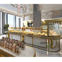 Café sucré boutique kiosque fabricant café boutique bar comptoir boulangerie gâteau affichage conception vitrine magasin de bonbons luminaires meubles