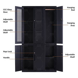 Armoire de classement en acier à 5 portes avec structure KD pour atelier et bureau à domicile - Rangement moderne et durable - Product Image 4