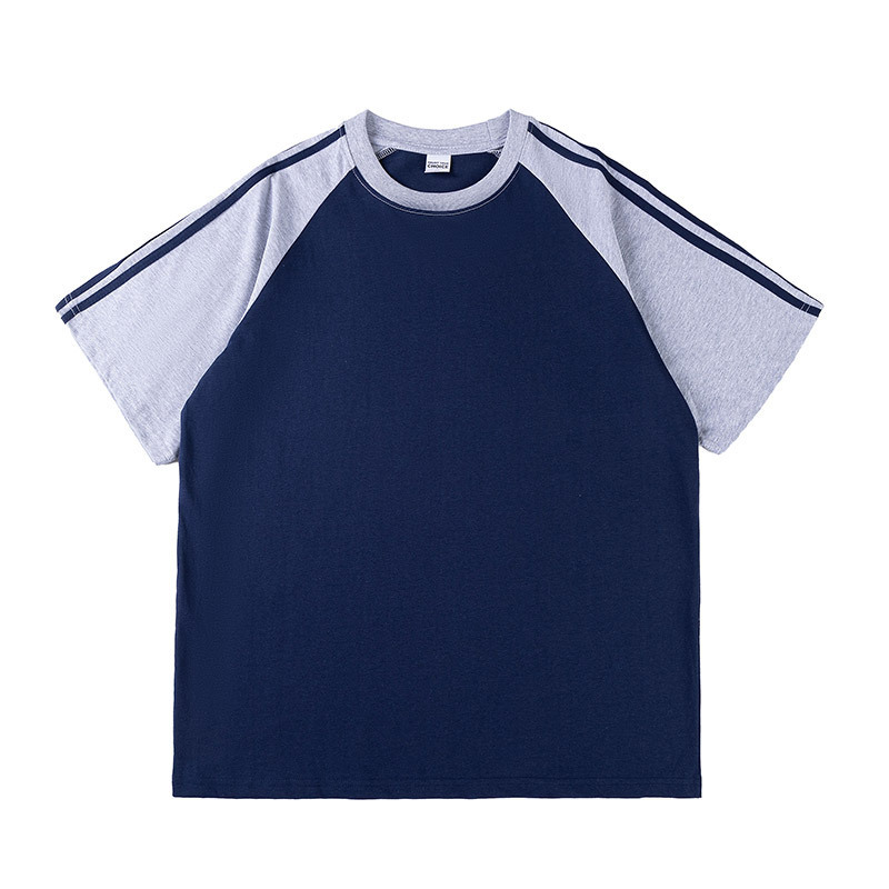 Heather gray and navy blue