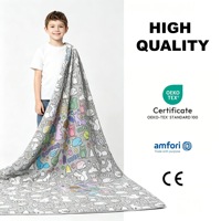 Couverture de coloriage créative OEM avec 24 marqueurs acryliques – Couverture douce pour dessin créatif, idéale pour la maison, l'école et les activités artistiques en famille