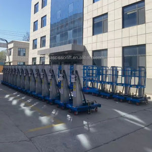 Charge de levage en alliage d'aluminium à mât unique à entraînement hydraulique 125kg équipée de pieds de support pour le <span class=keywords><strong>nettoyage</strong></span> du lustre du hall de l'hôtel - Product Image 6