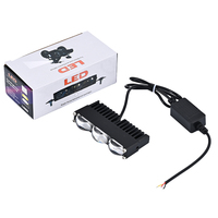 Luces LED para Parrilla de Coche, 3 Lentes, DRL, Ventilador, Luces Antiniebla, Luces Auxiliares Externas para Vehículos Todoterreno y Camiones