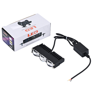 Feux de croisement LED pour voiture, feux de calandre à 3 lentilles, feux de <span class=keywords><strong>brouillard</strong></span> DRL avec ventilateur, feux auxiliaires externes pour véhicules tout-terrain et camions - Product Image 3