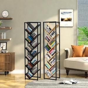 Antique Home Furniture Wooden Tree-Shaped Bookshelf Multi-Functional Display Bookcase for Modern French <strong>Bedroom</strong> <strong>Library</strong> Living - Product Image 4